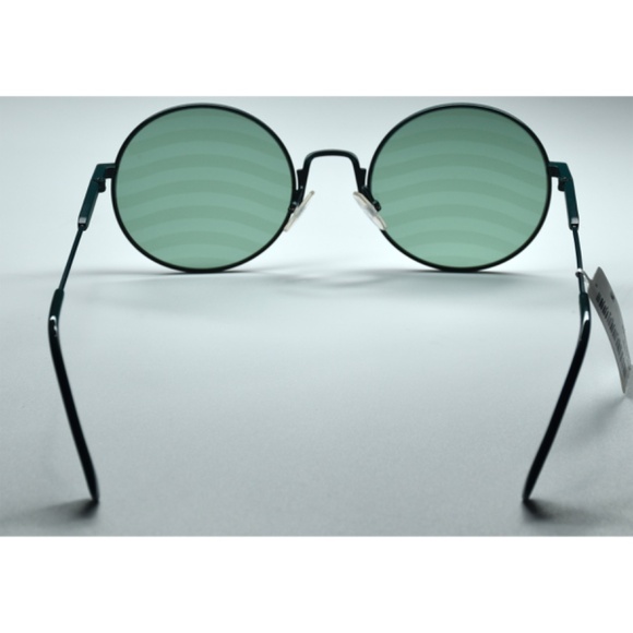FENDI FF0248/S 1EDXR MATT GEEN TURQUOISE WAVES ROUND SUNGLASSES. 53m main image 7